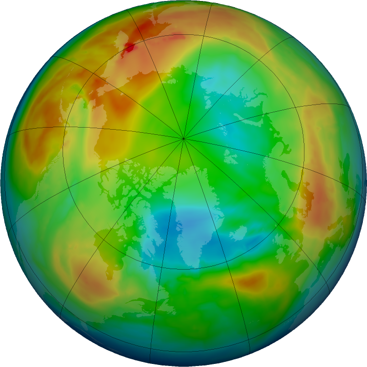 Arctic ozone map for 17 January 2016